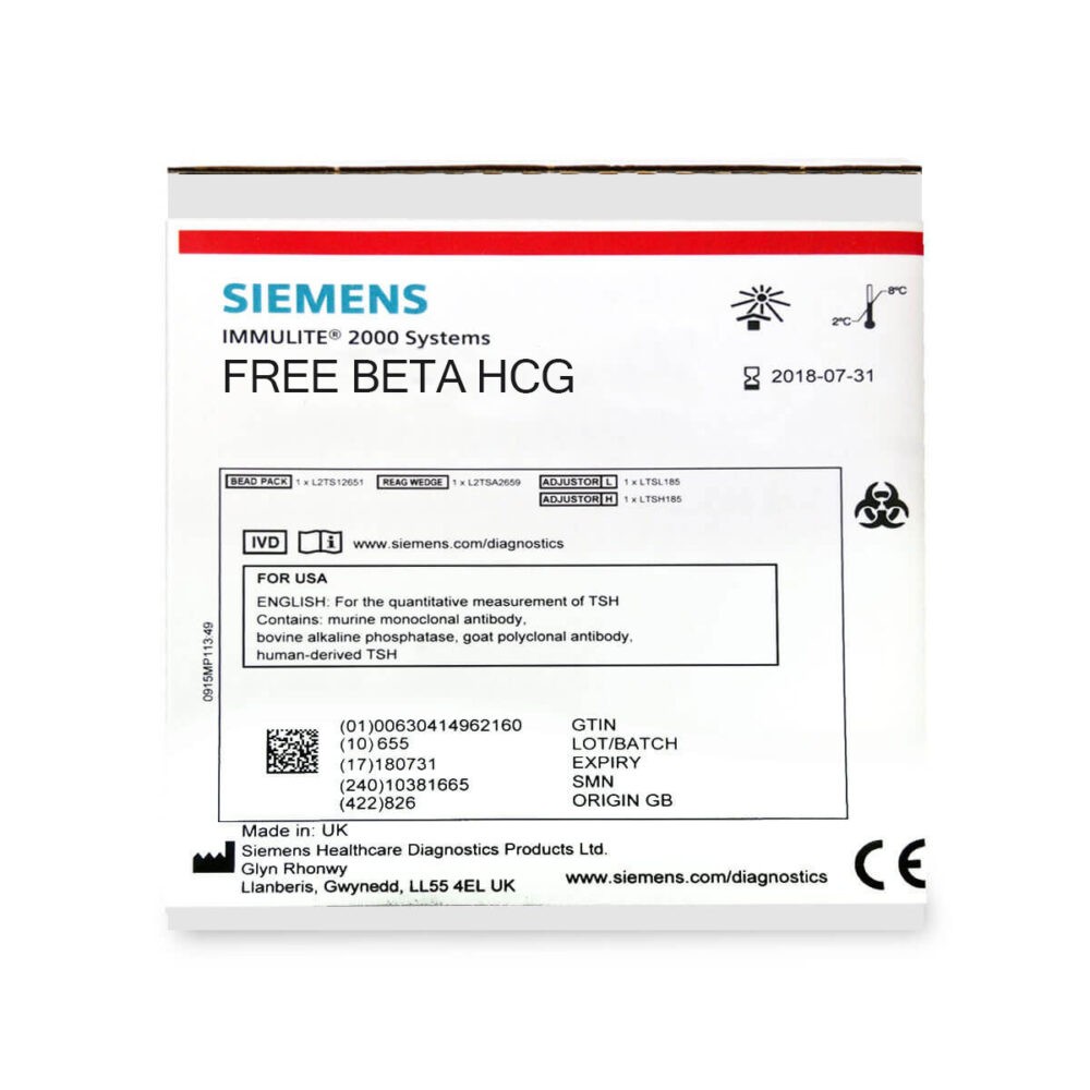 Reagent Free Beta HCG for Siemens Immulite 2000