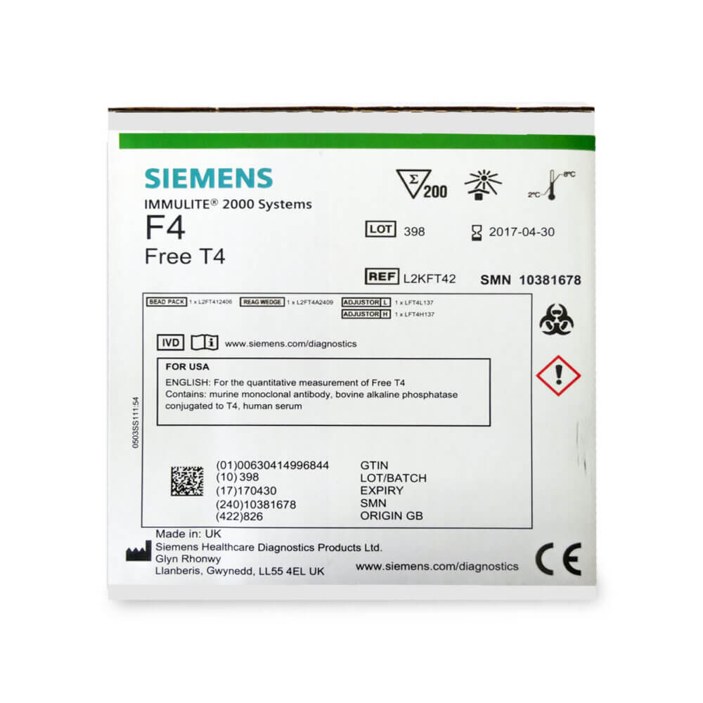 Αντιδραστήριο FT4-Free T4 για Siemens Immulite 2000